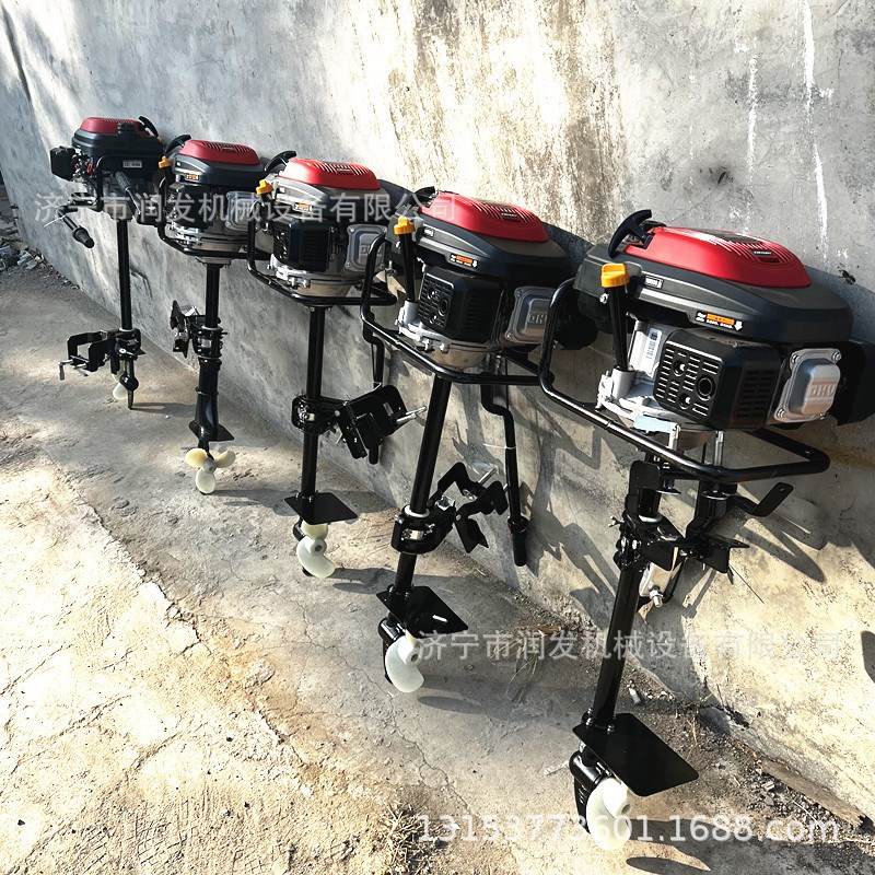 小型螺旋桨推进器 渔船木筏挂桨机 汽油大马力船用外机