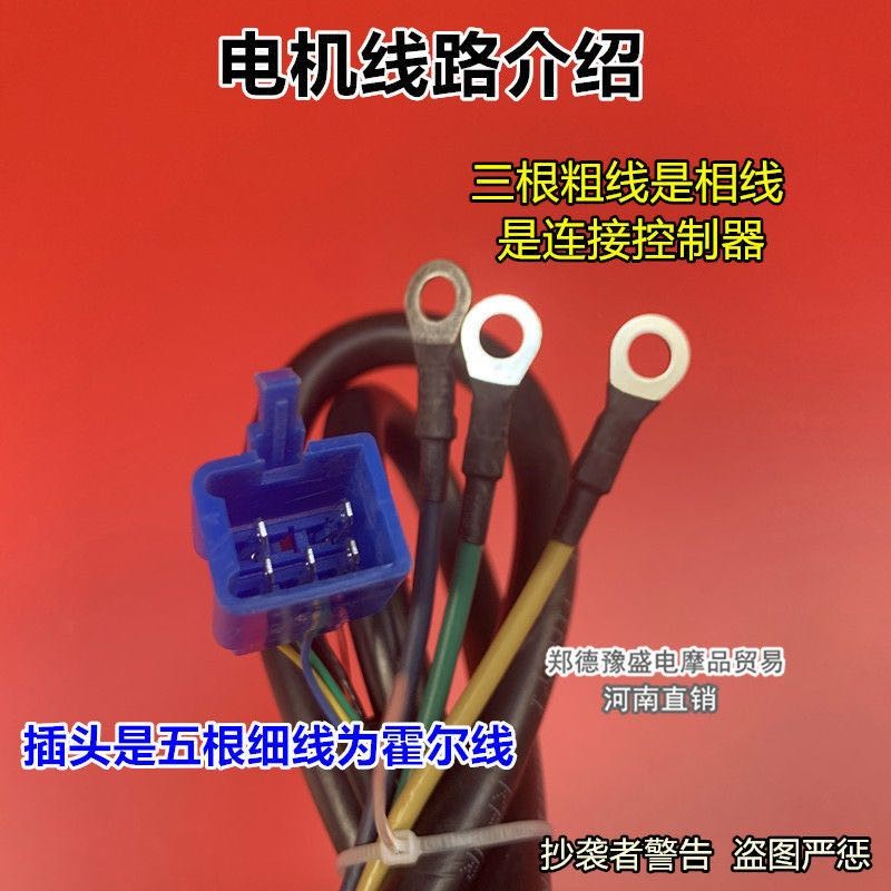电动三轮车差速电机48v改装高速大功率电机头60V无刷直流纯铜马达