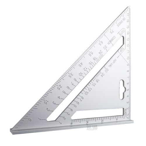 7'' Aluminum Alloy Triangle Ruler Angle Protractor Miter Spe