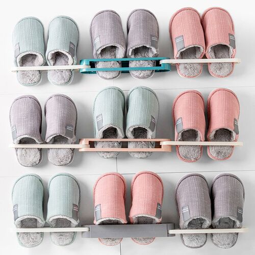 Shelf-Holder Drain-Rack Bathroom-Organizer Fold-Shoes Wall W