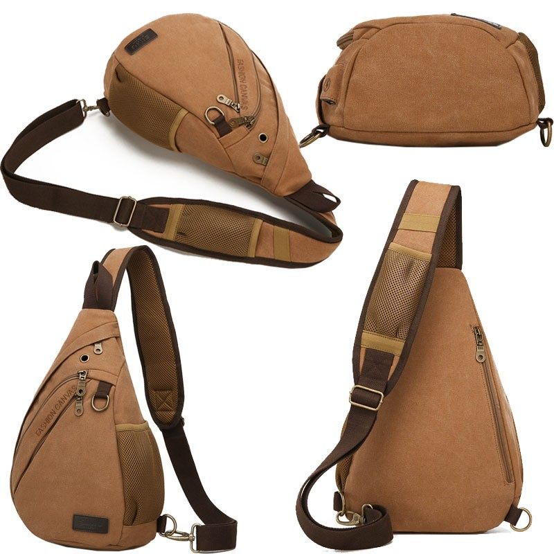 个性帆布胸包简约三角形男士斜挎包休闲潮流结实带充电口单肩男包,箱包皮具/热销女包/男包,男士包袋,淘宝优惠券,粉丝福利购,淘宝优惠卷