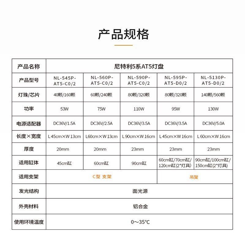 尼特利水草灯led全光谱鱼缸灯架at5灯盘水族箱爆藻缸灯专业草缸灯