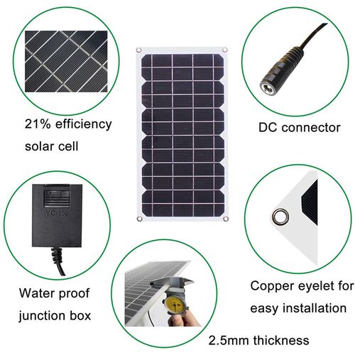 solar panel 10w 5V SB Solar panel kit Transparent semi-flexi