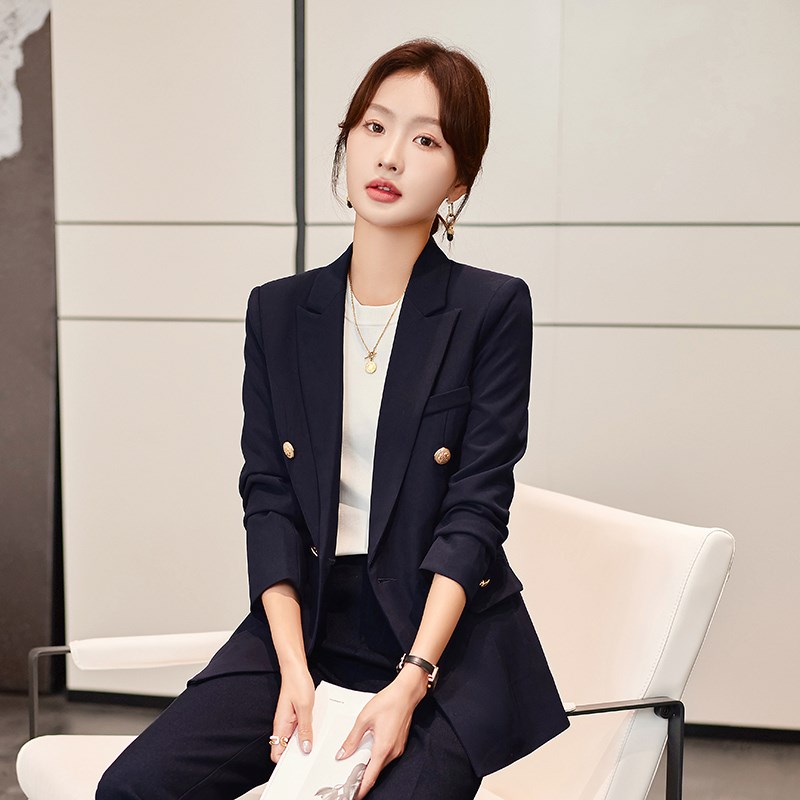现货灰色职业装西装套装女春秋高级感气质经理工作服正装休闲西服