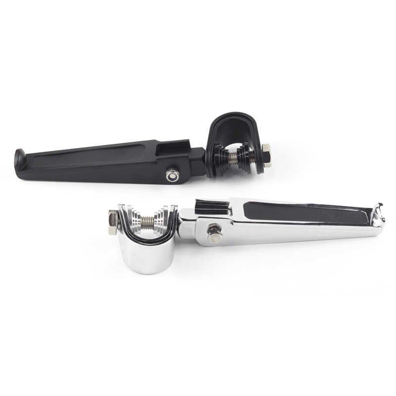 哈雷XL883 1200街车太子车巡航摩托车改装保险护杠休息可折叠脚踏