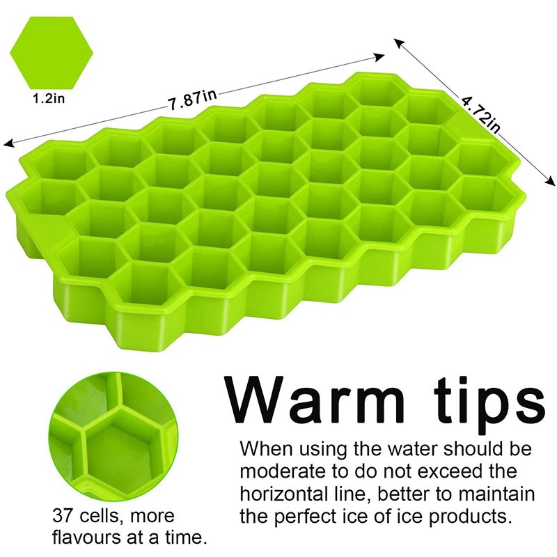37 Cavity Ice Cube Tray Honeycomb Ice Cube Mold Food Grade F