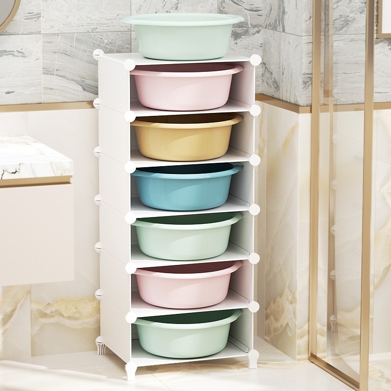 洗脸盆架子落地家用卫生间浴室置物架厕所洗手间塑料多层收纳架子,住宅家具,面盆架,淘宝优惠券,粉丝福利购,淘宝优惠卷