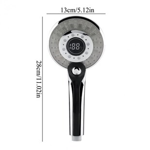 LED Shower Head Digital Temperature Control 3 Spraying Mode