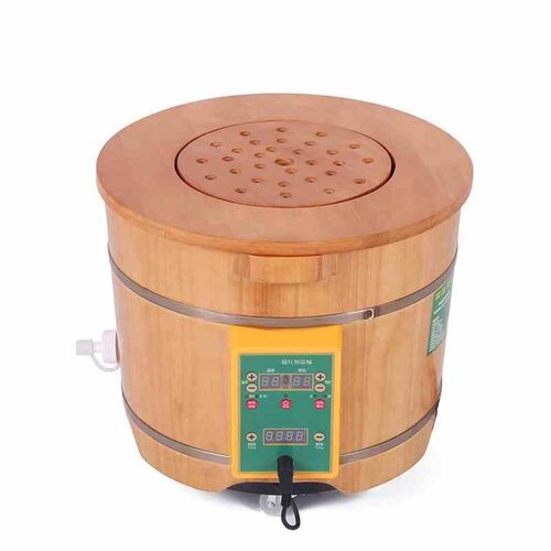 小众高货泡脚木桶家用加热恒温调节自动洗脚足浴盆橡木高深实木多