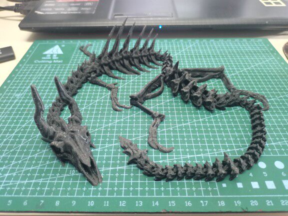 3d打印骨龙骨架龙骸骨龙一体关节可活动手办s礼物摆件装饰布景