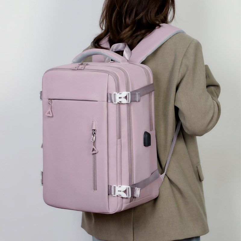 双肩包男士新款行李包大容量书包商务出差电脑包收纳包旅游背包女,箱包皮具/热销女包/男包,双肩背包,淘宝优惠券,粉丝福利购,淘宝优惠卷