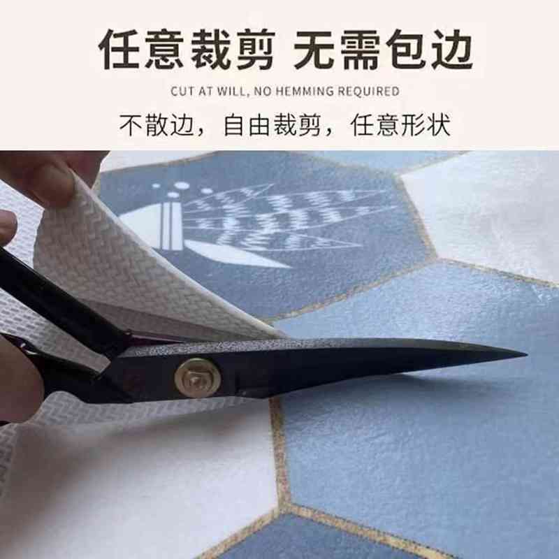 厨房地垫可擦洗PVC皮革地毯防水防油防滑大面积满铺免洗地垫脚垫
