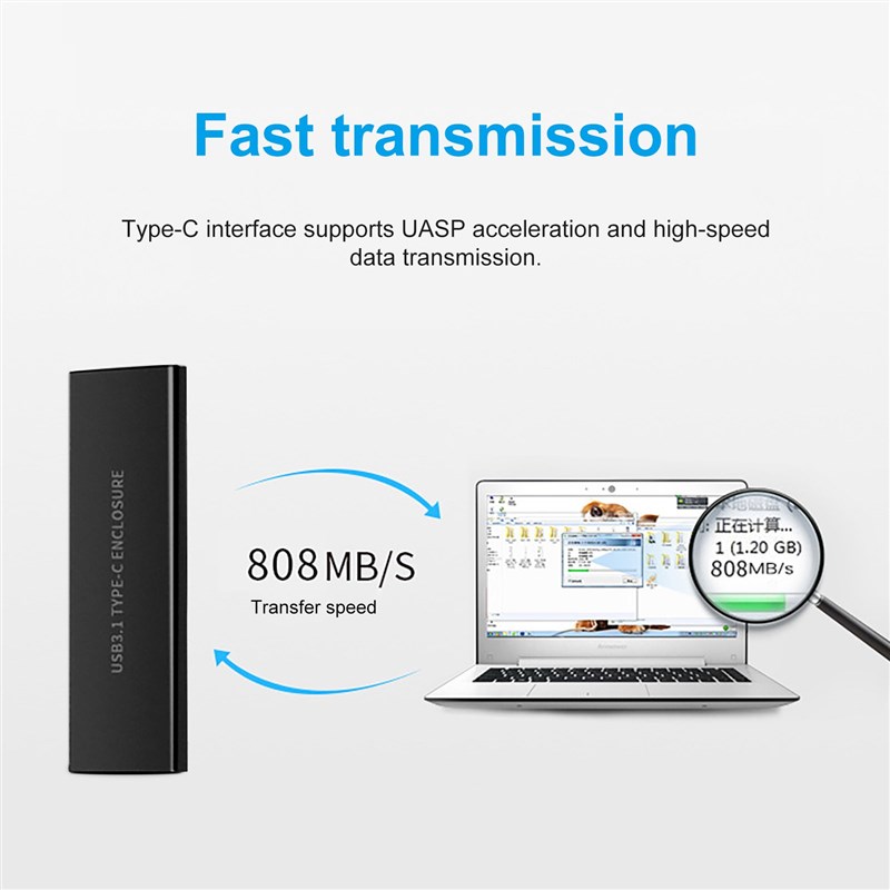 10Gbps SSD Case USB 3.1 to M2 NVME PCle SSD Enclosure Hard