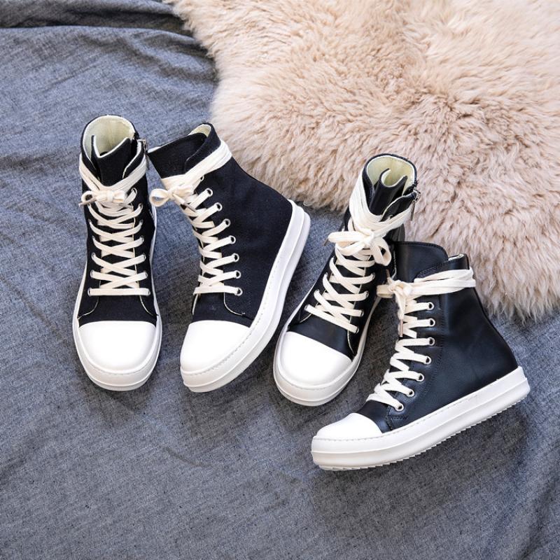 速发2021 Fashion Women Black Sneakers 44 Chaussure Femme Wom