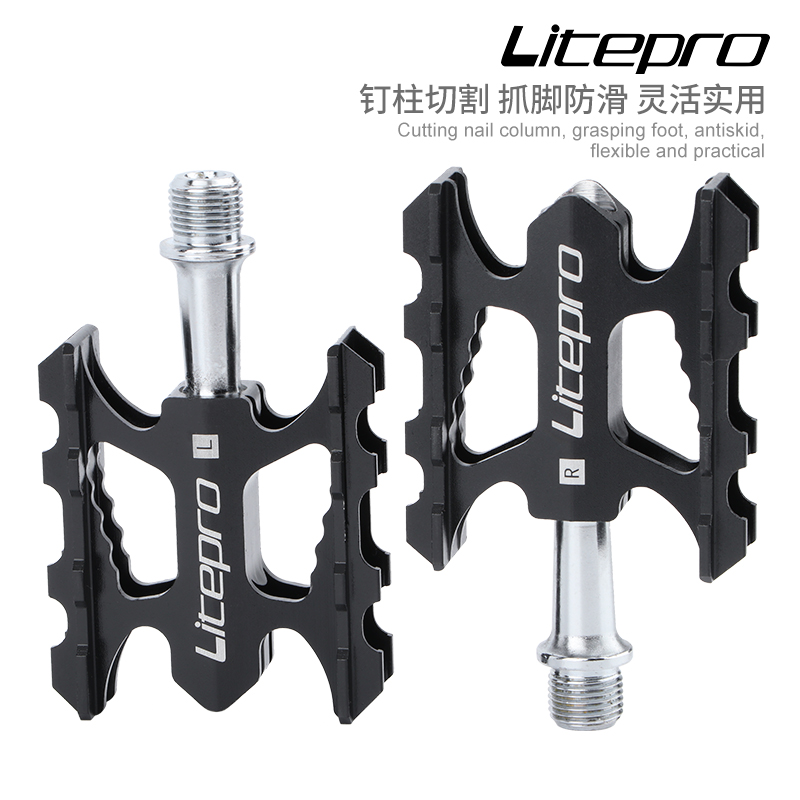 litepro超轻铝合金脚踏小轮折叠车踏板轻量自行车K3防滑轴承脚蹬