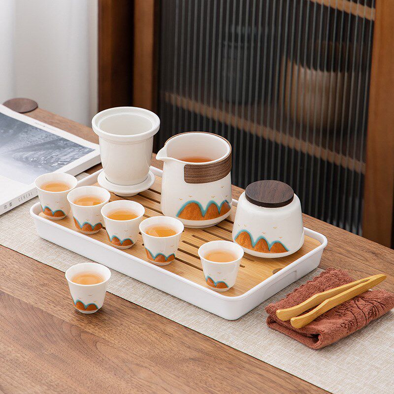 旅行茶具套装家用简约便携功夫茶具包户外办公旅游泡茶壶茶杯礼品