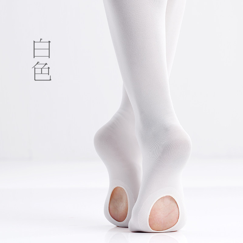 小众高货芭蕾舞蹈袜子连裤袜成人女白色舞袜夏季练功跳舞大袜专用