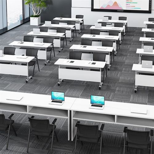 职员折叠培训桌移动员工长条会议桌简约阅览课桌办公拼接条形桌子