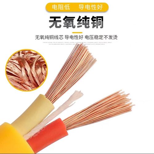 铜电线2b芯软电缆线电线11.52.5平方护套线电源线