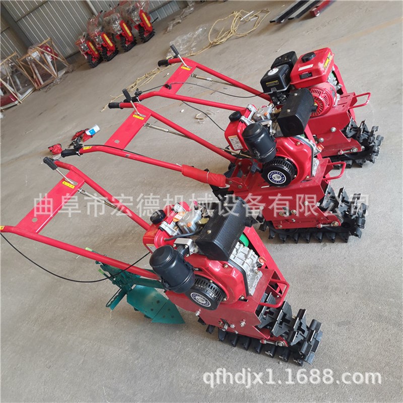 柴油水冷链轨犁地机 家用汽油耘地锄草机 山坡梯田翻地机