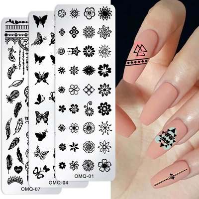 极速Nail Art Templates Stamping Plate Design Flower Animal B