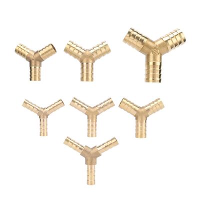 极速Y-Shape 3 Way Hose Barb Quick Connector Brass Splicer