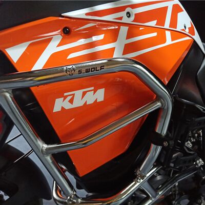 新品KTM1290S/R版 上下保险杠 不锈钢 油箱护杠 雪狼改装配件S_WO