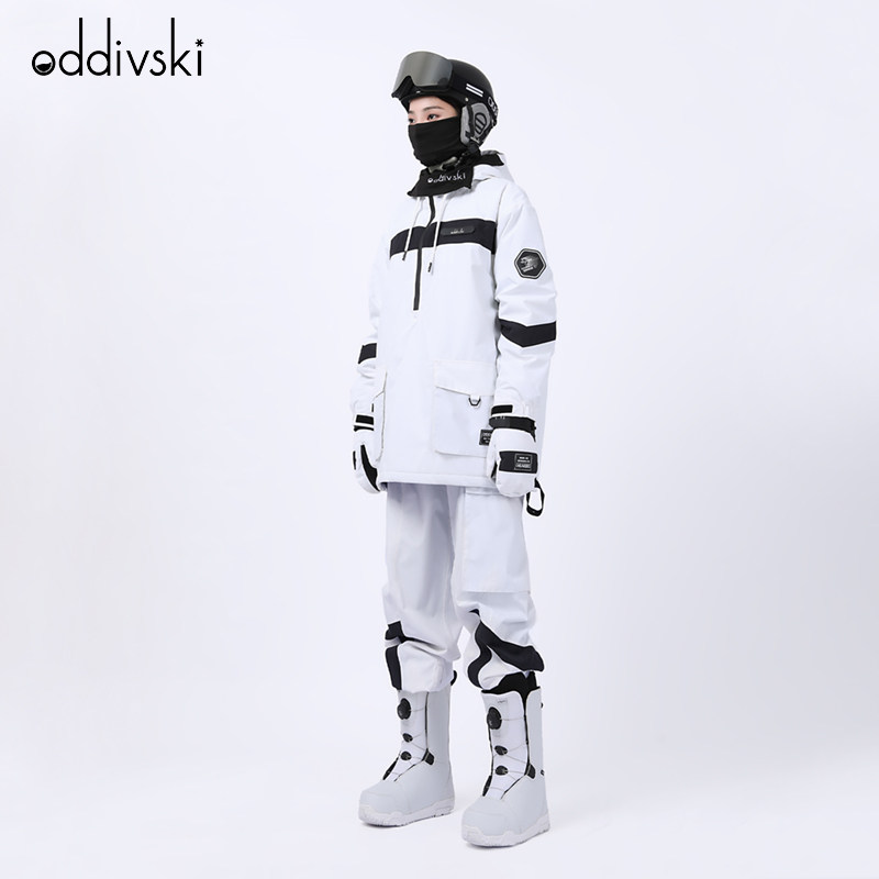 oddivski滑雪服男防风防水宽松套头单板双板装备滑雪衣女大Pro范