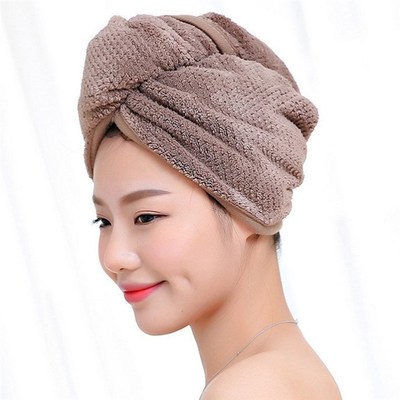 Super Absorbent Hair Drying Towel Turban Bathing Cap Bathrob