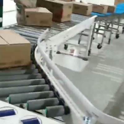品厂促快递物流分拣流水线自动化滚筒输送机设备厂
