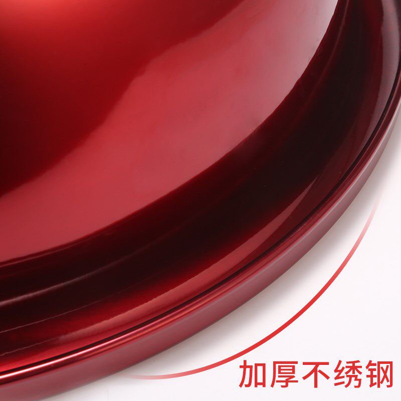 结婚不锈钢加厚洗脸盆洗脚盆红盆婚庆喜盆红色喜字盆新娘陪嫁用品