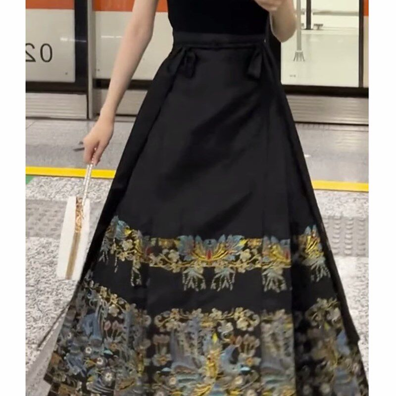 공장 판매 CUIYU 말 G 얼굴 스커트 새로운 중국 스타일 여성 의류 개선 HANFU 여성의 봄 여름 새로운 스타일 허리 슬리밍 중국