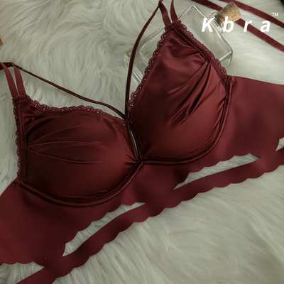 红色本命年结婚新年内衣女小胸聚拢显大无钢圈美背文胸内裤套装