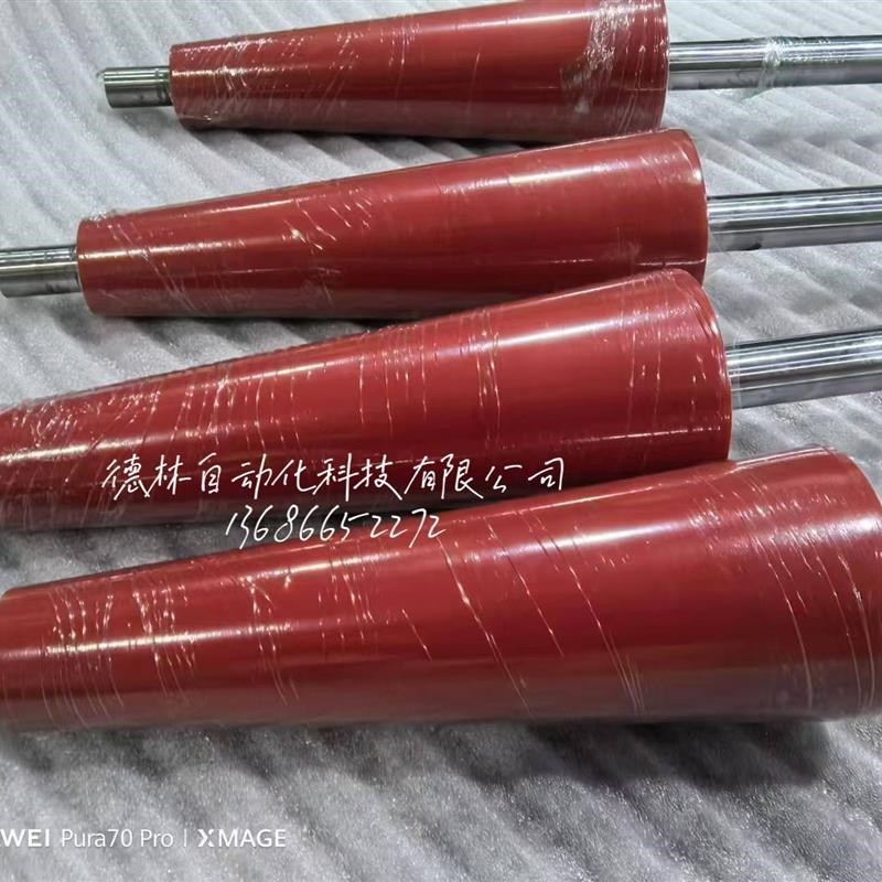 锥形滚筒包胶转弯机滚筒包胶聚氨酯耐磨保护产品不受伤pu包胶滚轮