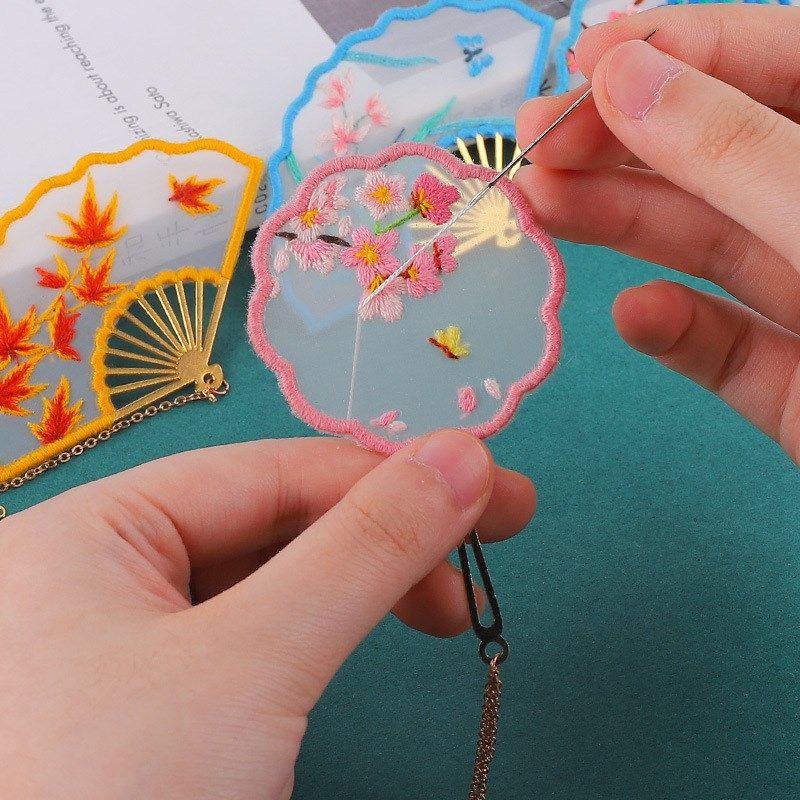 书签刺绣diy手工自绣制作材料包礼物古风金属古典风学生用,文具电教/文化用品/商务用品,书签,淘宝优惠券,粉丝福利购,淘宝优惠卷