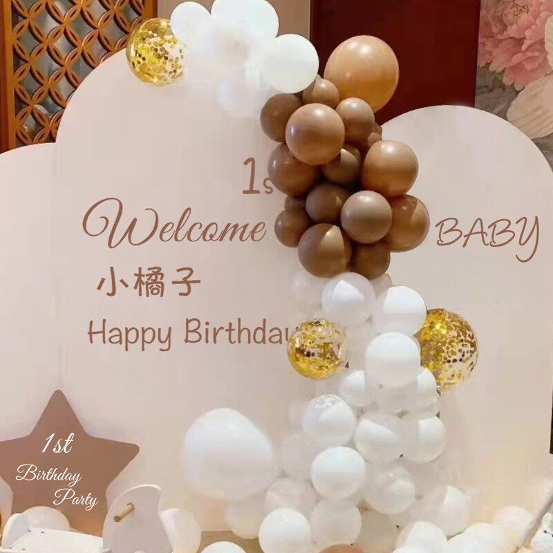 速发生日装饰场景布置女孩复古色系男孩ins风kt板背景小红书莫兰