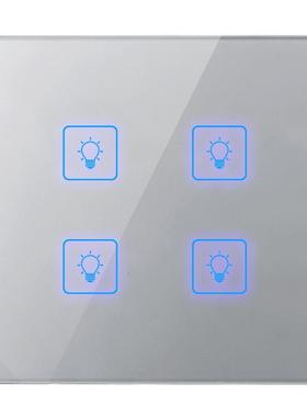 吉仕高墙壁智能触摸开关家用酒店触控式开关插座控制面板玻璃新款