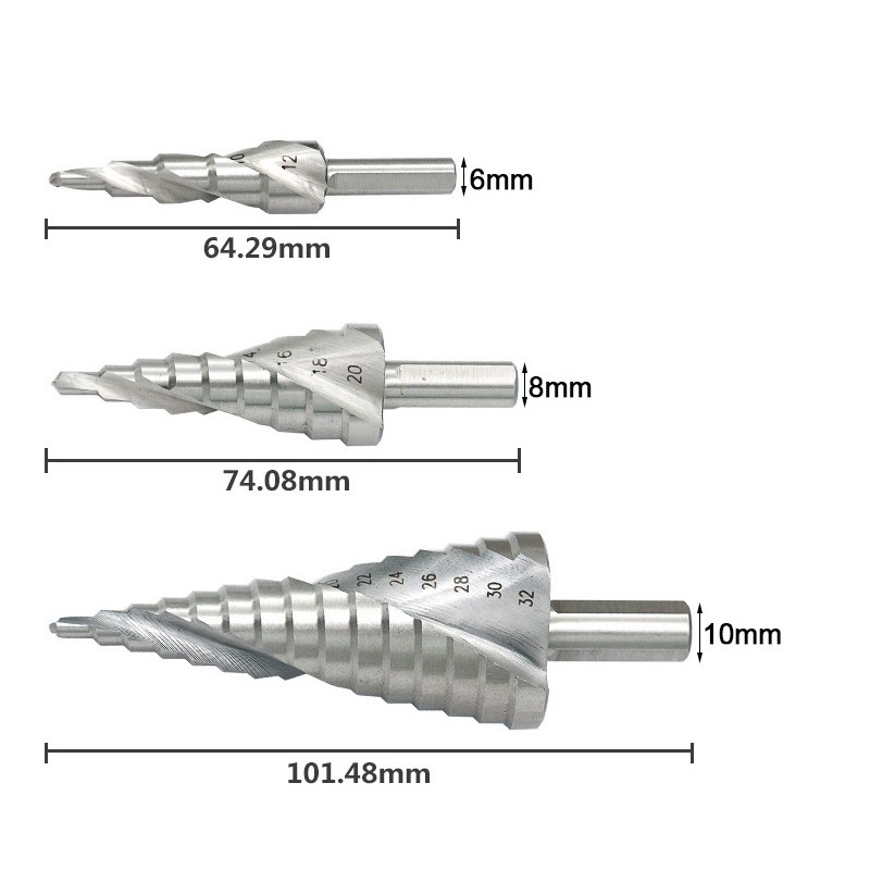 4-12 4-20 4-32 6-60mm Pagoda Drill Screw Drill Core Drilling