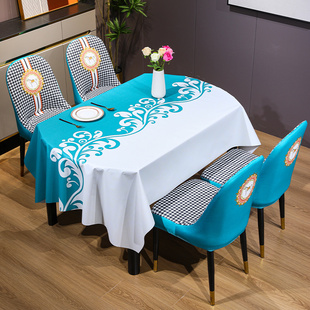 酒店套装桌布免洗防水防油防烫餐桌台布椅垫椅子套罩凳子套罩弧形