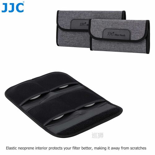 4 Slots Camera Lens Filter Case Foldable Pouch Holder Storag