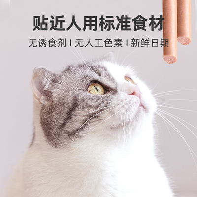 多肠思猫咪肠食火腿零30支幼猫成猫香特无盐多肉营养增肥发腮通用