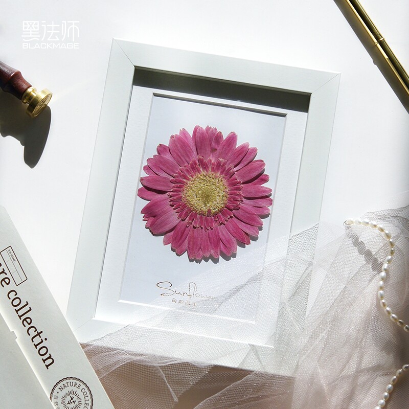 梵高的向日葵g植物标本装饰画干花永生花礼品摆件寓意美好生日礼