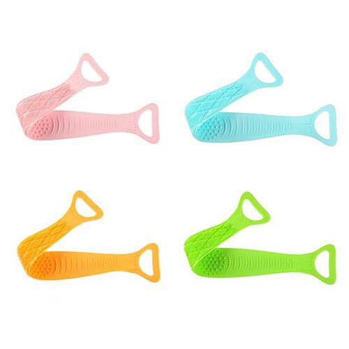 Bath Towel Wash Scrub Brushes Rubbing Back Body Silicone Mas