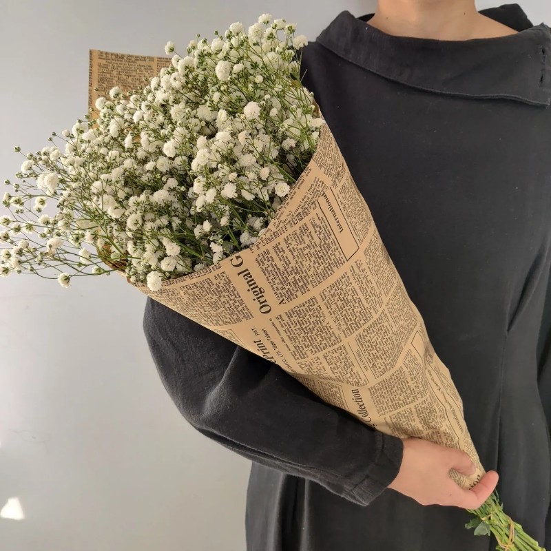 满天星勿忘我干花花束家居摆设客厅装饰摆件永生花鲜花情人节大束
