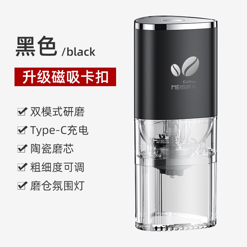 9WOR手摇咖啡研磨机手动磨豆机电动咖啡机家用Q小型便携式意式咖