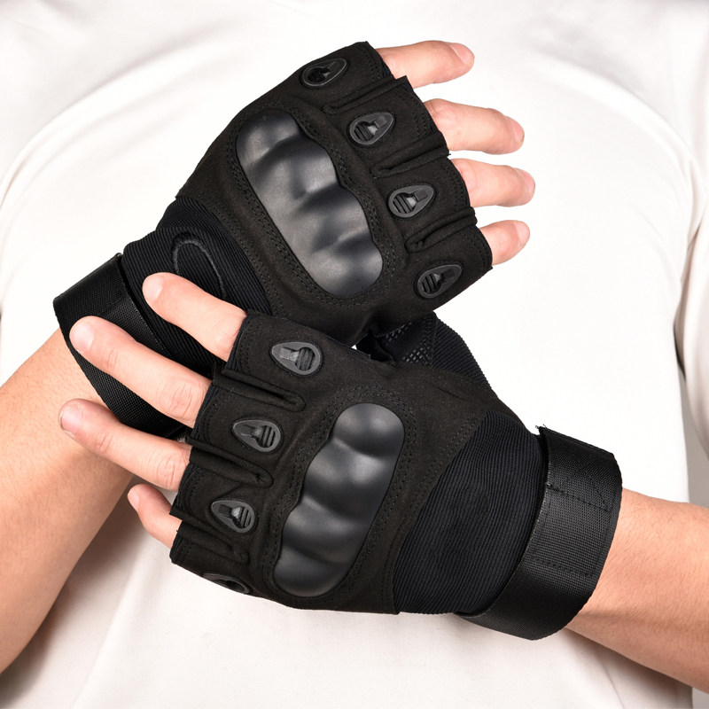 半指战术手套男冬季特种兵打架防身格斗户外登山防滑骑行耐磨全指