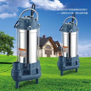 新款 污水泵化粪池家用潜水N泵工地无堵塞铸铁排 大元 不锈钢切割式