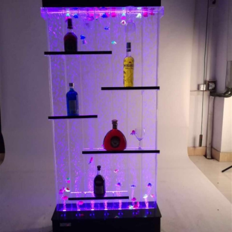 水幕墙酒柜屏风客厅鱼缸 装饰玄关隔断流水墙 亚克力气泡墙加湿墙