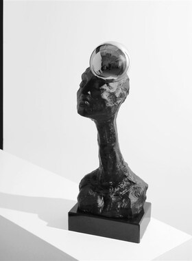 梵其简约现代抽象人脸雕塑酒店展厅艺术装M饰摆件电视柜样板房软