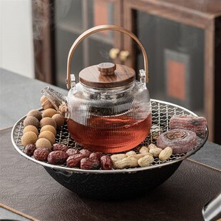 陶瓷围炉煮茶烤茶电陶炉一套家用室内插电茶壶功夫茶具玻璃泡茶器